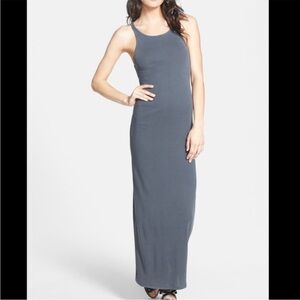 Stateside Supima Cotton Tank Maxi Dress in‎ Gray size large